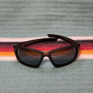 Oakley Valve Sunglasses - Matte Black Wrap Sport Shades